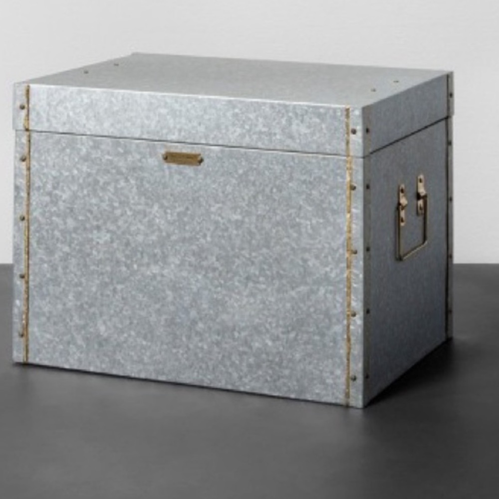 Hearth & Hand Large Storage Galvanized Storage Box